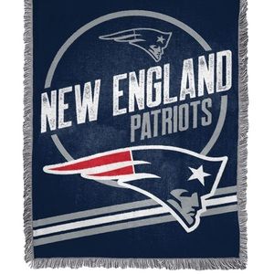 NWT NFL New England Patriots blanket, wall hanging Woven tapestry throw 48”x60”